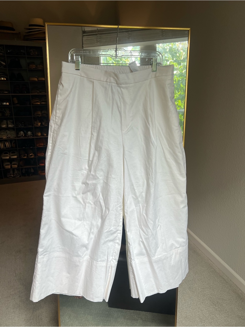 Banana Republic White Linen-Blend Pants